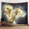 Owl tapestry printed wall hanging psychedelic bohemian hippie witchcraft home background fabric Kawaii art decoration
