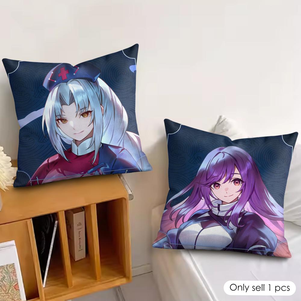 TTouhou Project Role Game Cushion Cover Silky Short Plush Invisible Zipper Dustproof Sofa Pillow Case for Home Decor