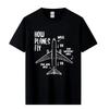 Neuheit Wie Flugzeuge Fliegen Ingenieur Pilot Flugzeug T-Shirt Herren Kurzarm Übergröße Hip Hop Pri
