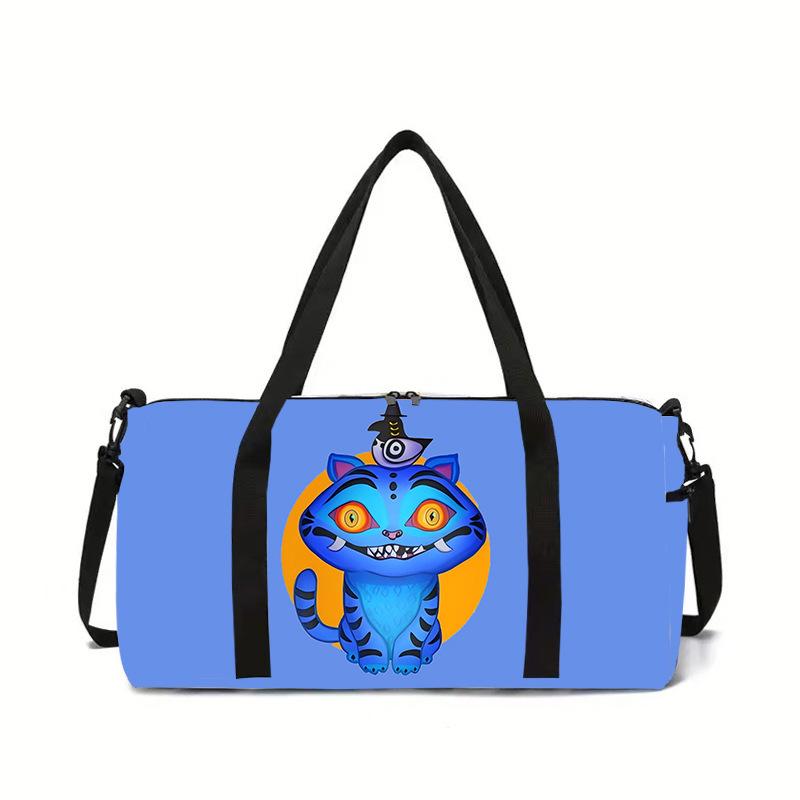 Borsa da Viaggio Sportiva Fitness Classica a Spalla Borsa a Tracolla Grande Capacità con Stampa Cartone Animato Borsa portaoggetti