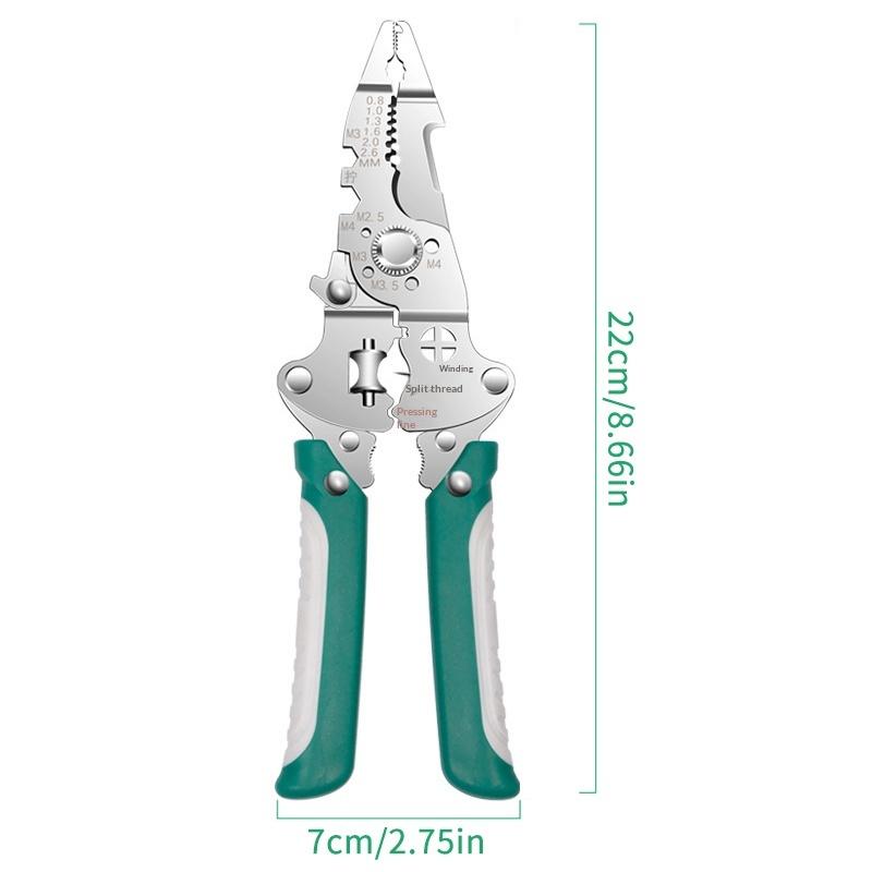 Foldable Wire Stripper Pulley Design Multi-Function Electrician Wire Splitter Wire Winding Pliers Crimping Pliers Hand Tool