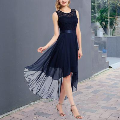 Formal Dress Lace Swallowtail Summer Crochet Large Hem Maxi Dress for Wedding