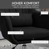 Swivel Chair, Height-Adjustable Office Chair, Linen-Like Polyester, Metal, 60 X 60 X 79-91 Cm, Black