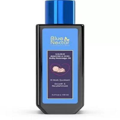 Blue Nectar Ayurvedisches Baby Körpermassageöl mit Ghee & Mandel 100 ml (2er-Pack)