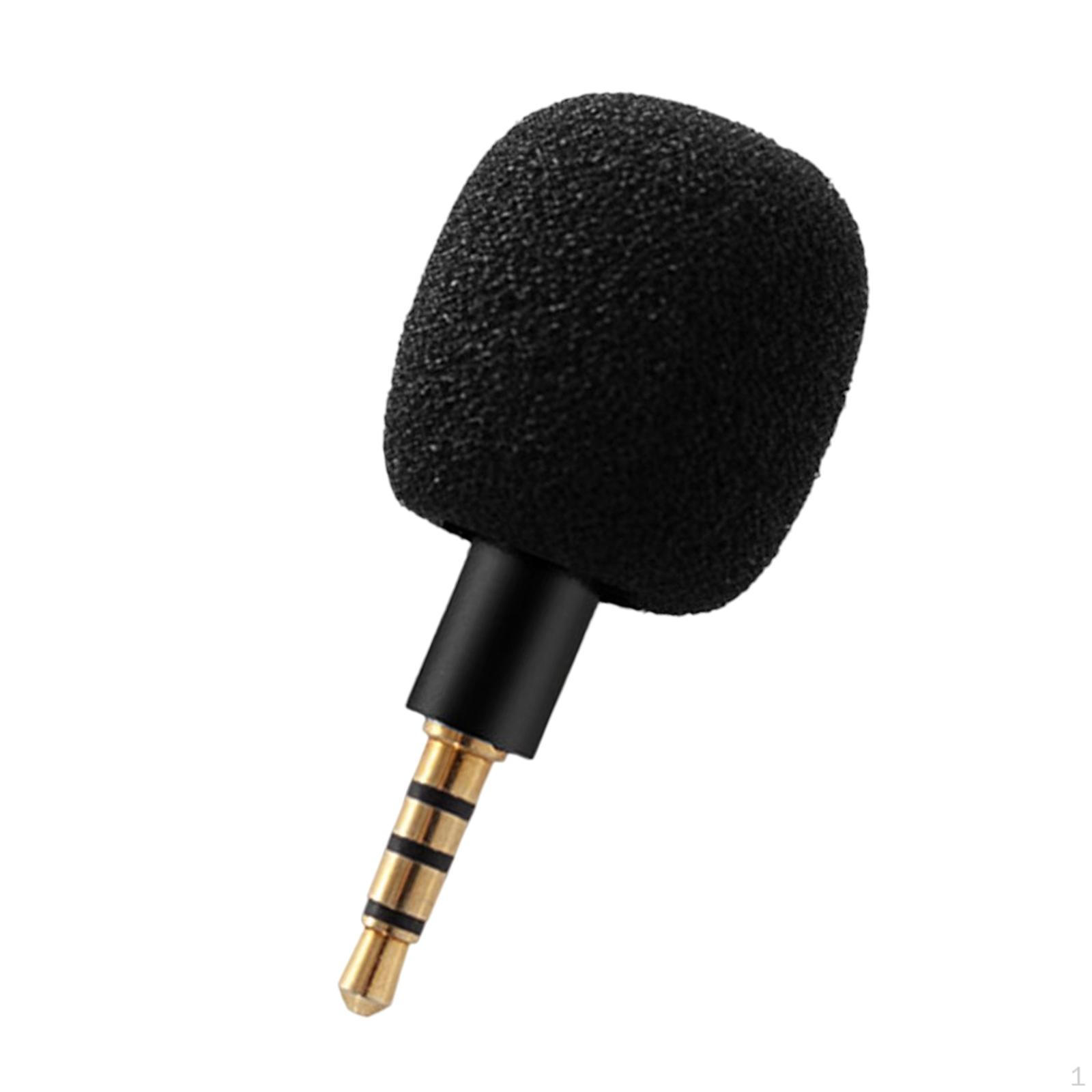 

3.5mm Microphone Loudspeaker Mini Omnidirectional for Interview Computer Black Four Level