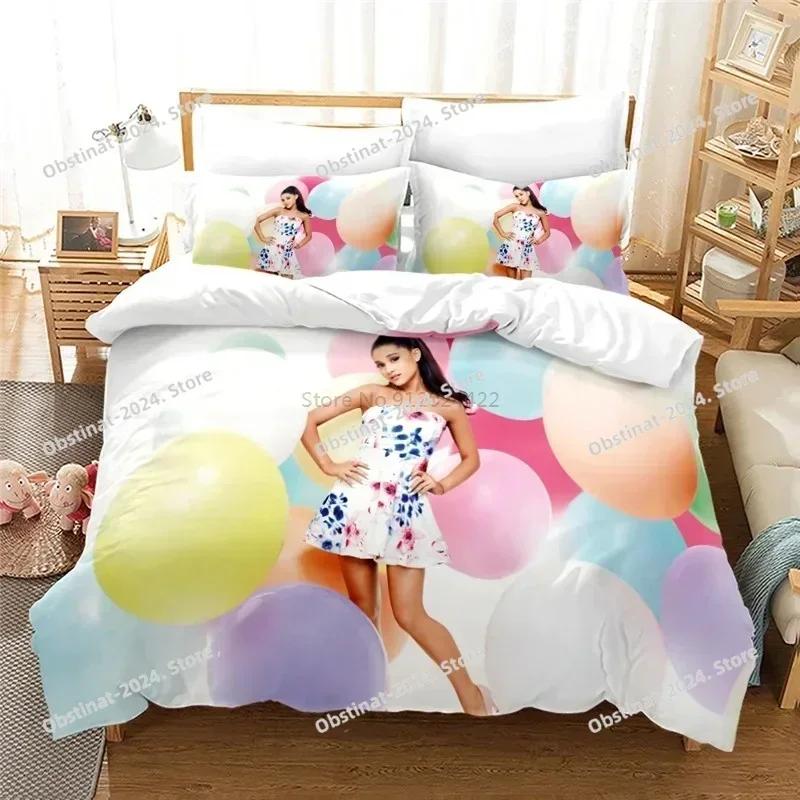Ariana Grande Singler Bedding Set Printed single Comforter Quilt Bed Cover Duvet Cover Pillow Case 3 Pieces Sets Kids Adult Size