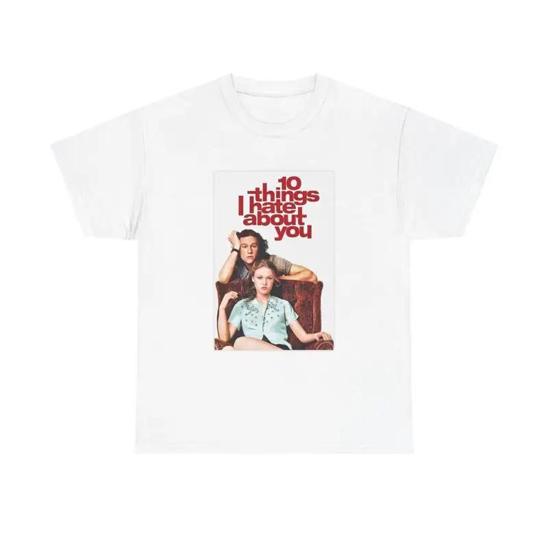 10 Things I Hate About You T Shirt Vintage Movie Poster 90s Unisex Heavy Cotton