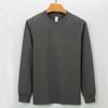 Men Thick Solid Long Sleeve Crew Neck Casual Bottoming T Shirt