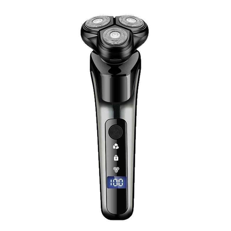 New three-in-one men's razor nose hair trimmer push white push bald electric shaver reciprocating beard cutter