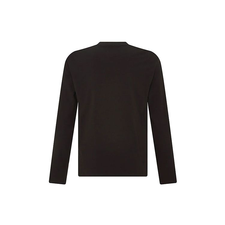 Emporio Armani EA7 Autunno/Inverno 22 T-shirt da uomo con stampa di lettere e numeri, girocollo, maniche lunghe, top, nero 6LPT64-PJ03Z-200