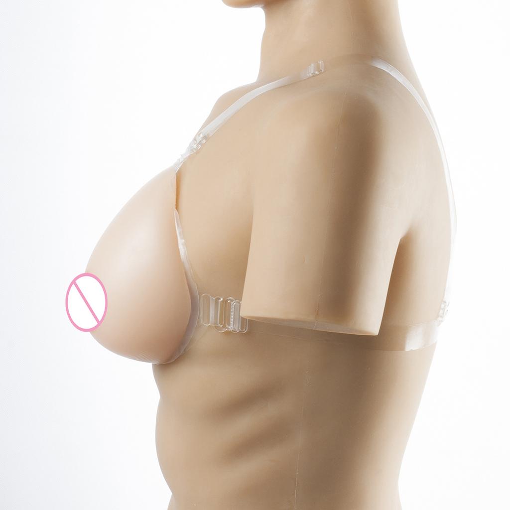 Wearable Silicone Fake Breasts Waterdrop Shape Cosplay Props Transvestite & Crossdresser Use Realistic Chest Enhancer