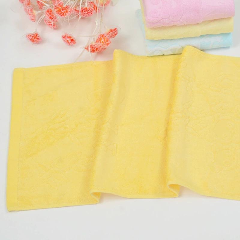 Custom Logo Lint-Free Bamboo Fiber Jacquard Washcloth - Soft, Absorbent, Embroidered Towel