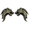 3D 3D Sticker Wolf Wolf Emblem Metal Left Right Easy to Apply Double Sided Tape (Bronze Right Facing)