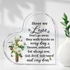 2D FlatAcrylic Heart Sympathy Memorial Gift Desktop Decoration Plaque, Home Decor Plaque Hanging Wall Art Decorative Garden Decoration for Room Door S