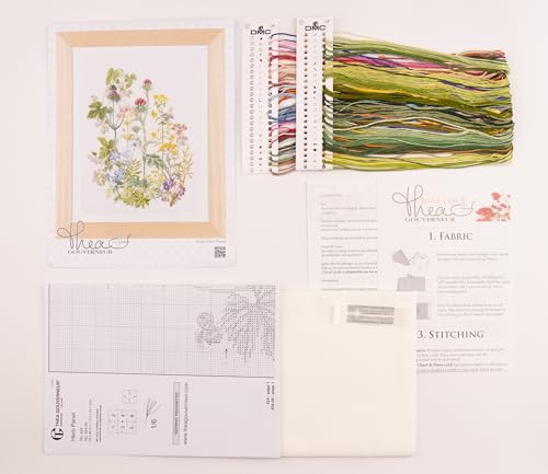 Thea Gouverneur Cross Stitch Kit, Harb Panel, White Aida, 18 Count, Adult, 424A