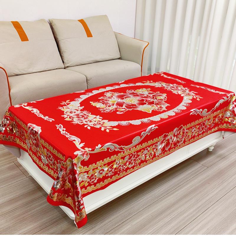 Waterproof, Oil-Proof And Anti-Scalding Coffee Table Tablecloth Leave-In Rectangular Household Living Room European Special Tablecloth Large