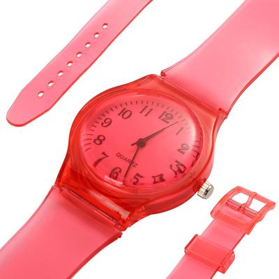 Lovely Gifts Transparent Jelly Quartz Watch Candy Wrist Watch Silicone Wristwatch Student Clock