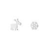 Korean Simple Snowflake Reindeer Stud Earrings - Cute Animal Christmas Gift