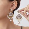 Korean Style Rhinestone Tassel Earrings: Trendy Pearl Pendant Jewelry, Retro European-American Luxury Accessories
