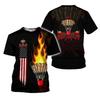 Men's 3D Digital Print Indoor Outdoor Sports Badminton T-Shirt Fashion Sports T-Shirt Street Style Top