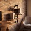 Multi-Functional Industrial Shelf Vintage, Wall-Mounted Shelving Unit, for Cafe