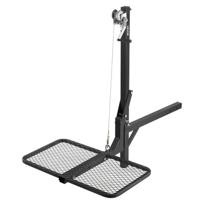 VEVOR Hitch Deer Hoist with Lifting System Platform, 300 Lbs Load Capacity, Game Hoist Winch Lift with 2-inch Receiver