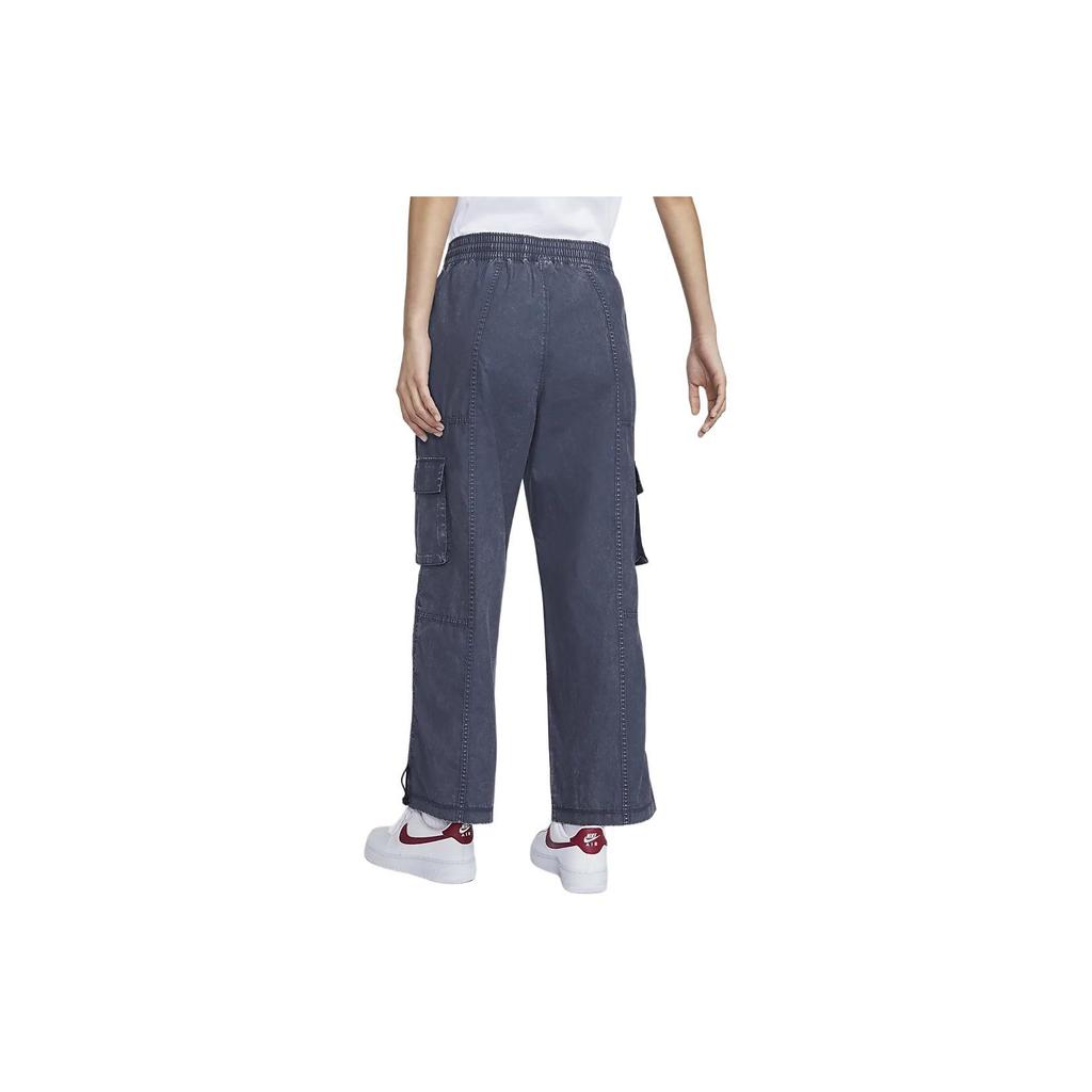 Nike Sportswear Woven Embroidered Logo Washed Twill Cargo Pants Women pants Lightning-Blue HF6290449
