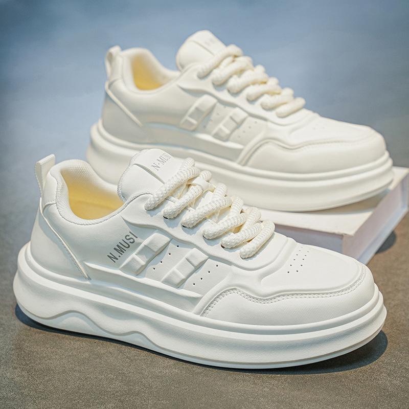 Casual Sneakers  New Model Men'S Trendy Versatile Thick Soled Breathable White Sports Shoes Casual Board Shoes Running Shoes