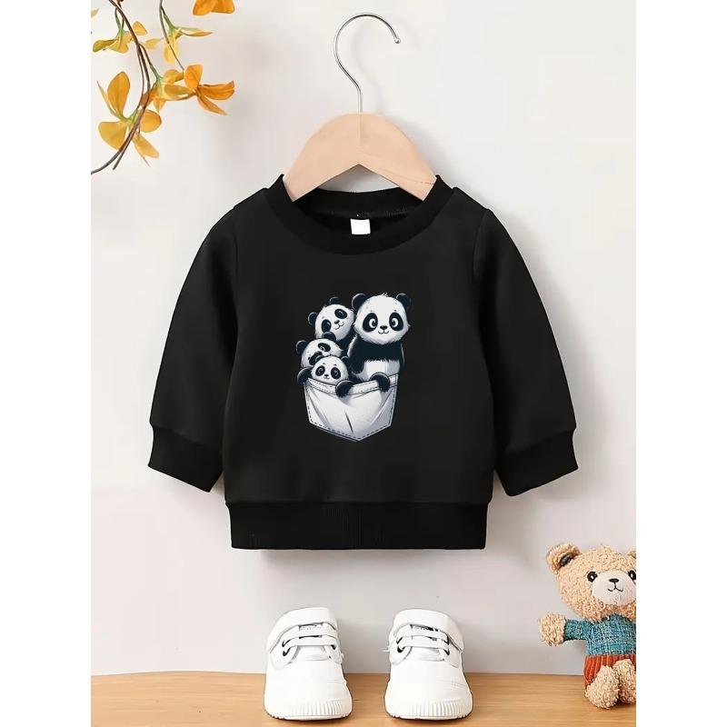 European Sizes Minimally Printed Pattern, Comfortable and Skin Friendly for 0-3 Year Old Baby Kids, Versatile Baby Round Neck Hoodie