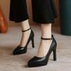 Fashion New White High Heels Women Spring Ankle Straps Pointed Toe Platform Casual Shoes for Women Classic Comfortable Women Work Shoes