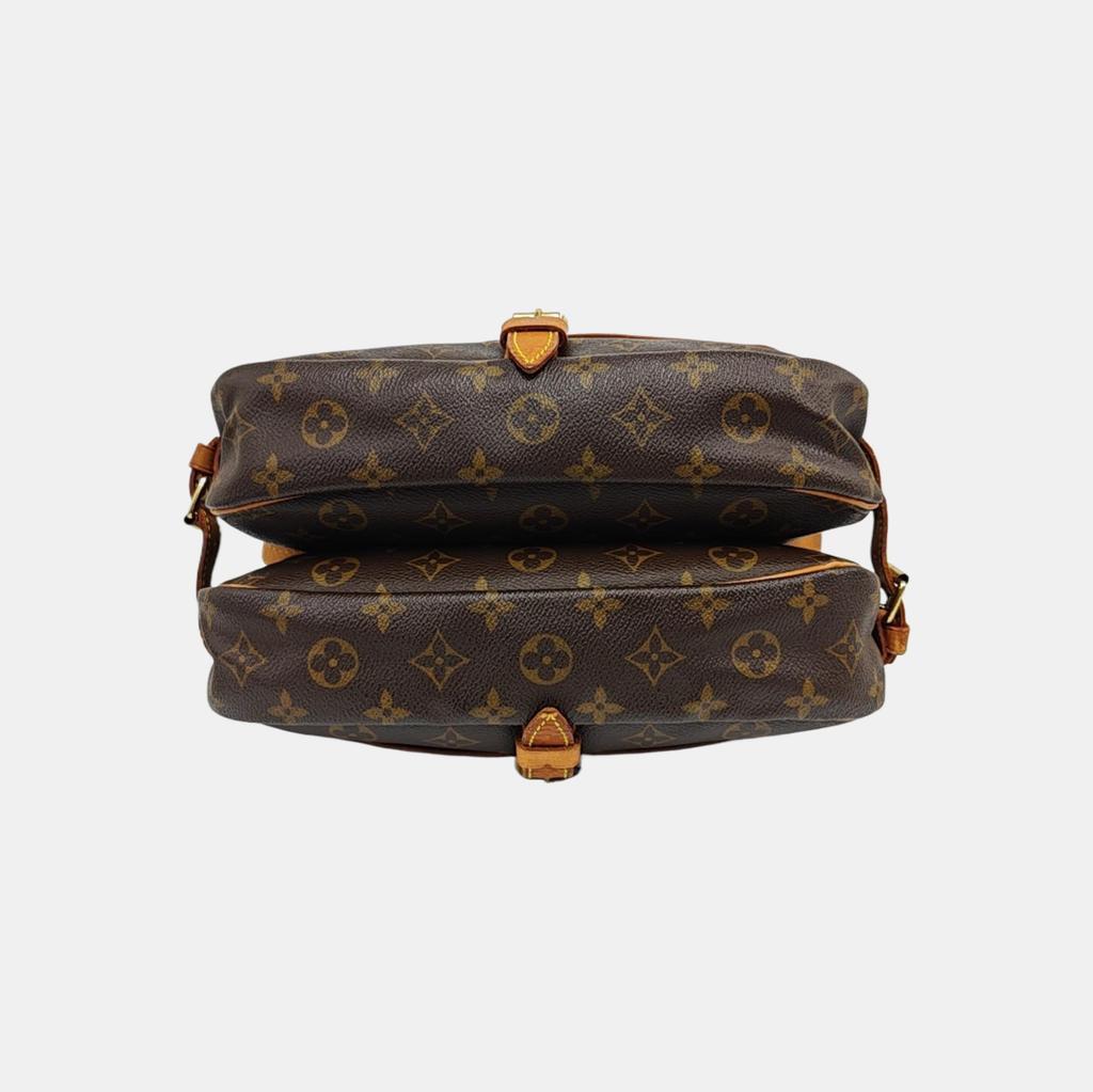 [Pre-Owned] Monogram Saumur 30 Iconic Classic Logo Print Adjustable Shoulder Strap Canvas And Leather Messenger Bag - Fair #9WBDKH