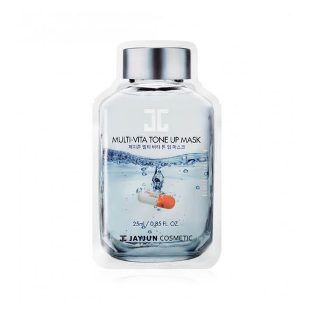 JAYJUN Multi-Vita Tone up Mask 6 x 25 ml - Maska na płachcie o działaniu rozjaśniającym, zestaw 6 sztuk