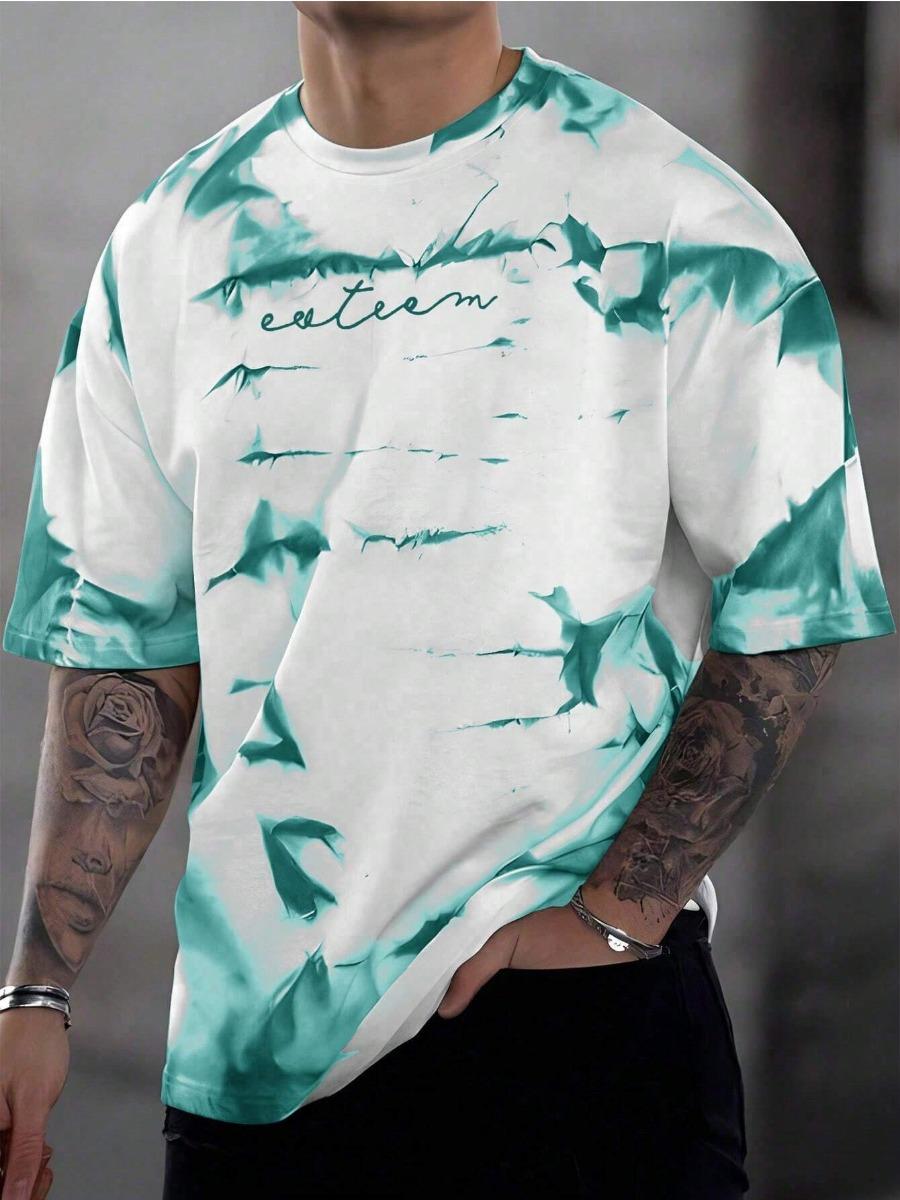 

Летняя Новая Мужская Повседневная Простая Футболка с 3D-принтом, Удобный Дышащий Топ с Коротким Рукавом 6XL