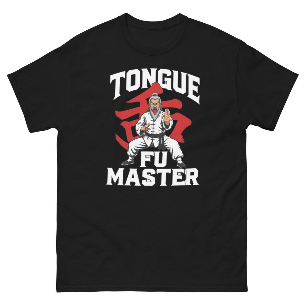 Tongue Fu Master Shirt Funny Martial Arts Parody Tee Kung Fu Humor Graphic T-Shirt