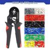 Tubular Terminal Crimping Pliers HSC8-6-4 with 1200-Piece Electrician Kit