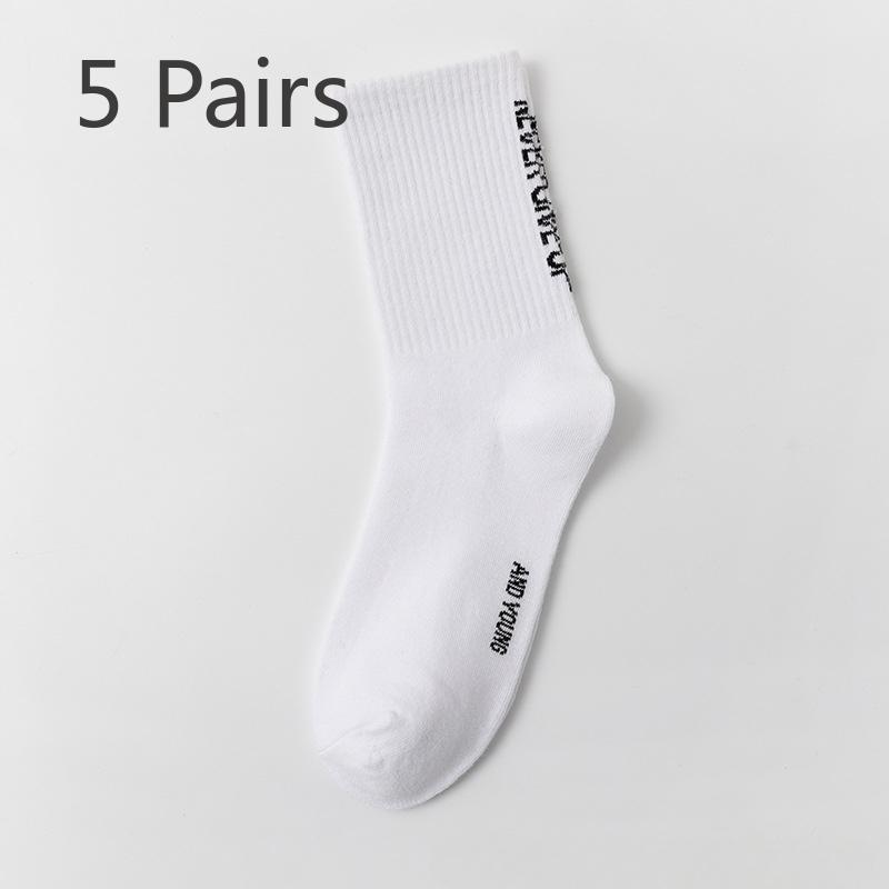 

5 пар носков Женские носки Хлопок Хлопок До середины икры Универсальные Осенне-зимние Модели Тренда Дышащие Повседневные Хлопковые Носки 5 pairs