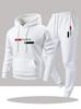 Herren Freizeit Sportanzug Mode PARIS Buchstaben Druck Kapuzenpullover Hose Zweiteiliges Set