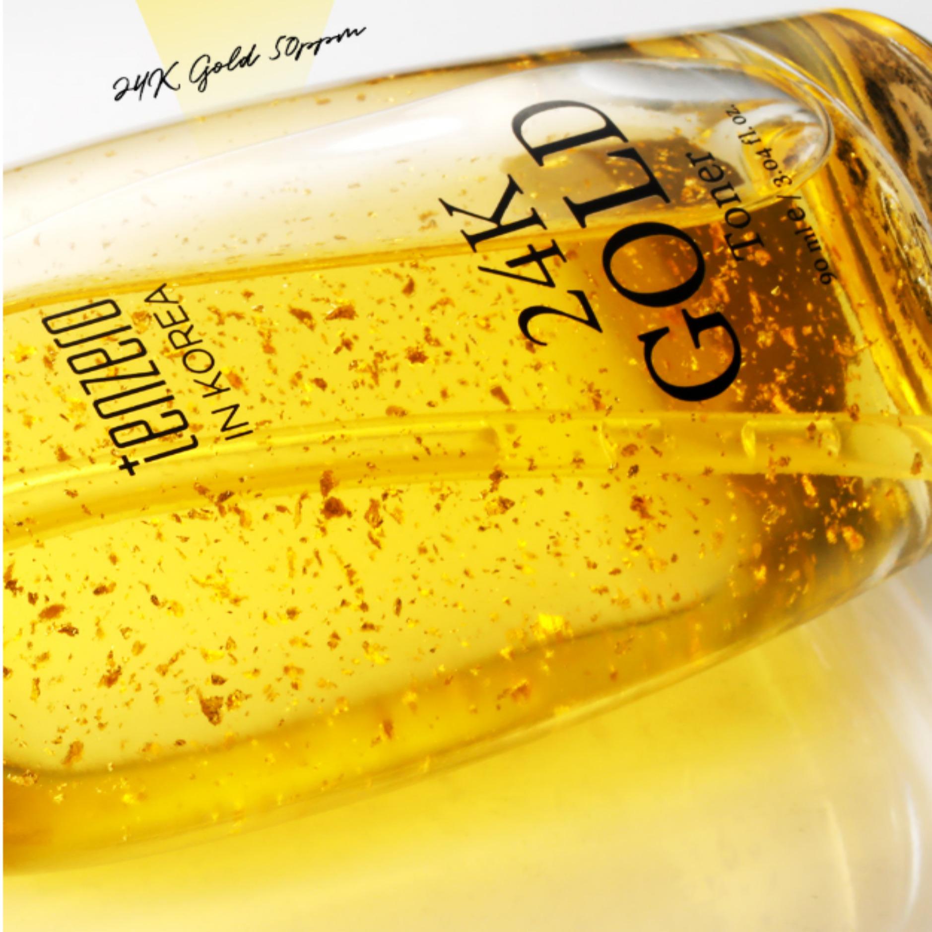 [TENZERO] 24K Gold Radiance Toner Brightening Hydrating Skin Revitalizing Facial Toner Pore Care Glow Booster 90ml
