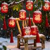 Blessing Horse Year Chinese Hanging Lanterns Glowing Handmade Luminous Small Lanterns Good Luck Cloth Portable Lanterns Outdoor