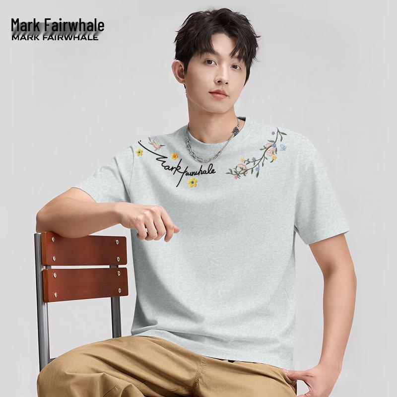 MARK FAIRWHALE Men s Loose Fit Cotton Short-Sleeve T-Shirt 2XL