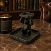 Desktop Aromatherapy Holder 3D Printed Gorilla Decorative Tray Squatting Figure with Dual-Tier Storage for Creative Animal Statue Keys Jewelry Small