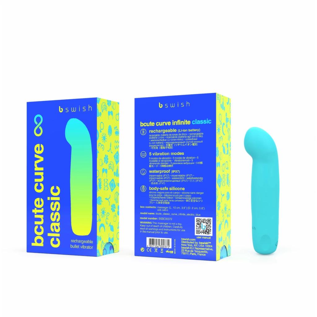B Swish - Bcute Curve Classic G-Spot Vibrator Blue