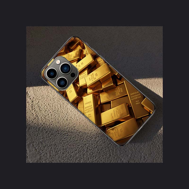 Gold Bar Wealth and Finance Phone Case For Apple Iphone 16E 16 Pro Max 15 Plus Soft 13 12 Mini Cover 11 14 Pro Max Capa 8 7 SE S