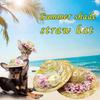 Cap Dog Flower Sunhat for Spring Summer Use 2Pcs
