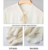 Women's Spring Silk Ribbon Shirt: Mulberry Silk French-Style Long Sleeve Top