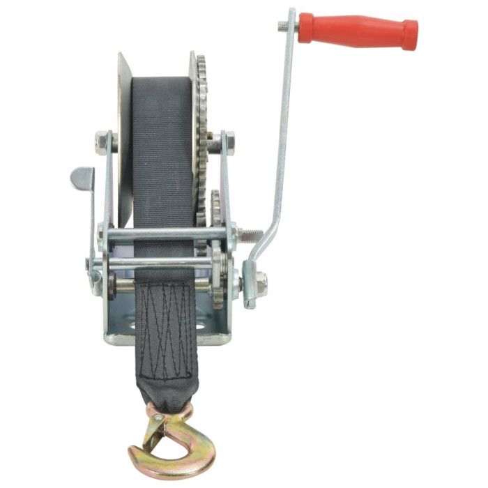 Treuil à main avec sangle - VIDAXL - Capacité 1587 kg - Argent