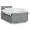 VidaXL Bed Slatted Base with Mattress Light Grey 120x200cm Fabric 3286661