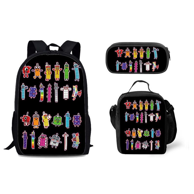 Numberblocks Digital Building Backpack For Kids School Supplies And Storage