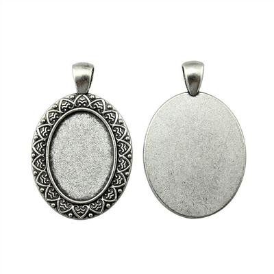 Zubehörteile Passen 18x25mm Oval Glas Cabochon Basis Fassung Lünette Hochzeitsschmuck Ergebnisse QA039