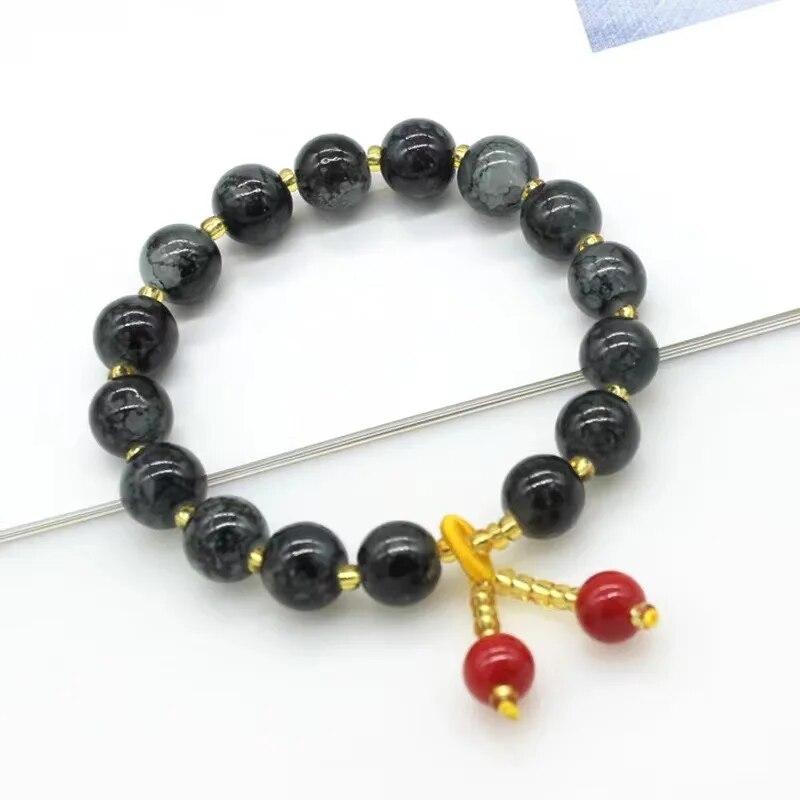 

Корейские изысканные эластичные браслеты из стеклянных бусин для женщин, модные растрескавшиеся бусины с краской, эластичный регулируемый браслет, ювелирные изделия, подарки 6